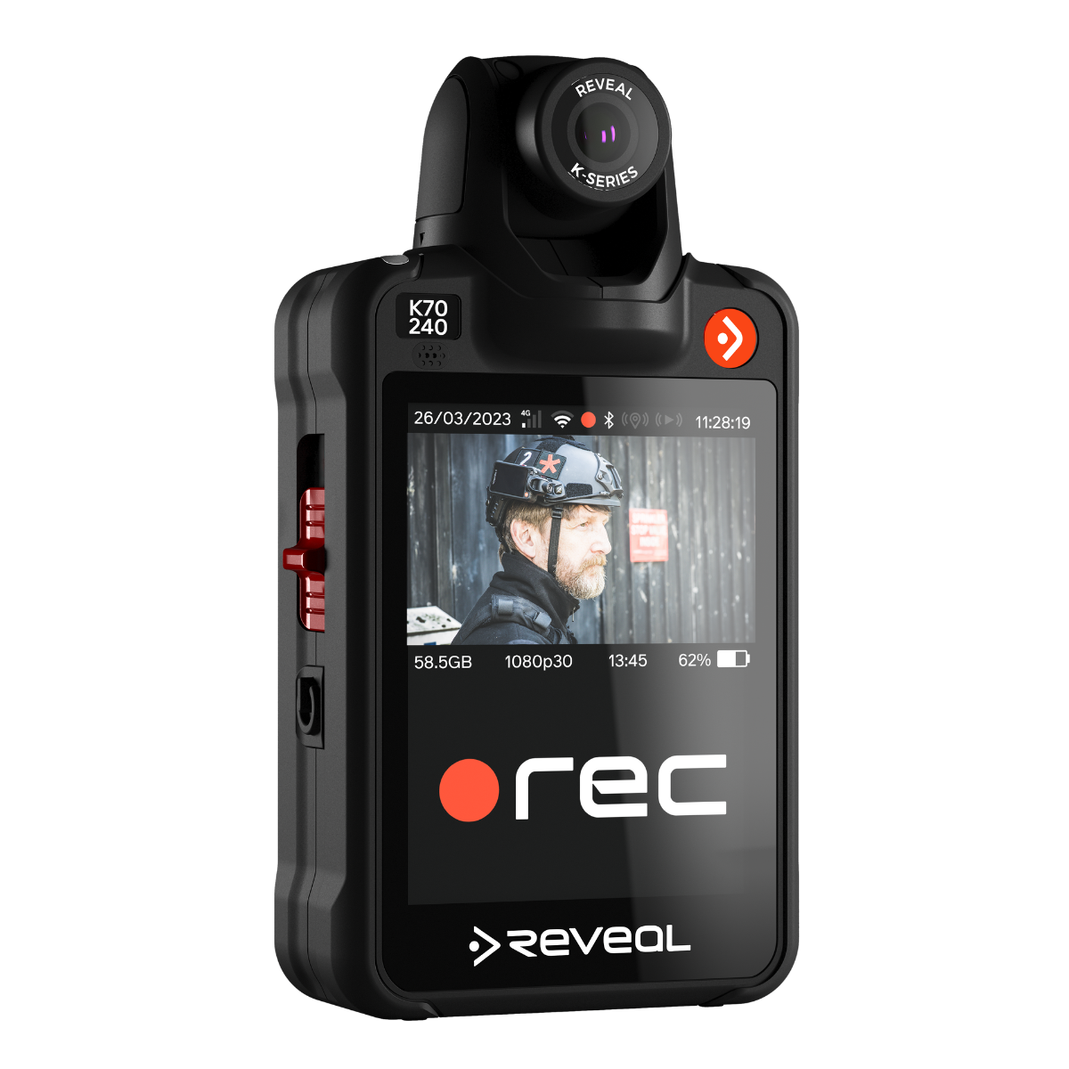 K7 front facing police split size